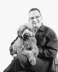 Dr. Kerim Özcan with his dog